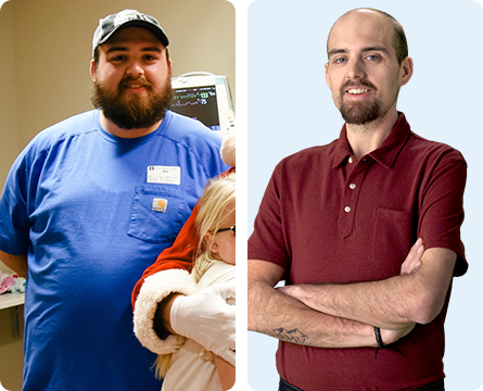 Trevor lost 132 lb. in 3 years and 8 months and 41% of his body weight